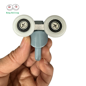 Ролики для душевых дверей с двойным колесом и низким уровнем шума, прямые продажи с завода Rong Rolling - Product Image 4