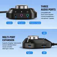 Adaptador de Tarjeta de Sonido USB OEM para PC y Laptop, Plug and Play, Salida de Audio Externa, Transferencia de Datos, Carga, Salida de CC para Auriculares