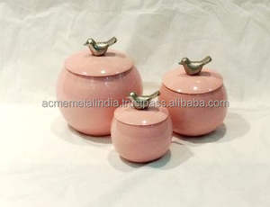 Ensemble de 4 récipients de stockage en acier inoxydable martelé avec finition dorée pour l'organisation de la maison et des ustensiles de cuisine en Inde - Product Image 5