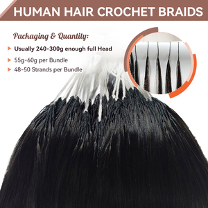 Extensions <span class=keywords><strong>de</strong></span> tresses en cheveux humains bouclés birmans pré-bouclés, nœuds miracle invisibles, pour crochet - Product Image 5