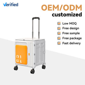 Xinhang शिविर यात्रा तह भंडारण कार्ट फोल्डेबल प्लास्टिक भंडारण ट्रॉली बड़े क्षमता वाले बाहरी तह भंडारण टोकरी - Product Image 5