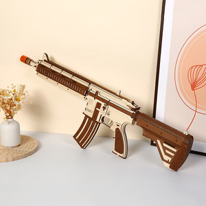 Kit de Modelo de Rifle de <span class=keywords><strong>Asalto</strong></span> de Madera 3D, Rompecabezas de Corte Láser DIY, Decoración, Regalo para Niños y Adultos, Adorno para el Hogar, Oficina o Escritorio, Juguete No Funcional - Product Image 3