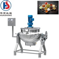 Huashang op maat gemaakte roestvrijstalen elektrische verwarmde jacketed ketel met mengsysteem voor de productie van sauzen, dranken en zuivelproducten
