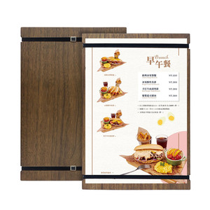 Porte-bloc en bois personnalisé en gros, format lettre, 1 panneau, 2 vues, porte-bloc en bois, menu de boissons - Product Image 6