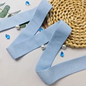 Ruban de bordure en nylon souple blanc, noir et bleu clair, ruban biais, élastique pliable pour sous-vêtements, soutien-gorge et ceinture – Vente en gros - Product Image 1