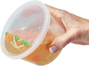Lot de bols à soupe en pp jetables, pièces, bols à soupe <span class=keywords><strong>micro</strong></span>-<span class=keywords><strong>ondable</strong></span> avec couvercles boîte à bento, contenant pour aliments - Product Image 2