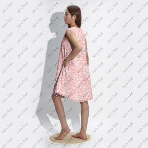 Elegante Vestido de Verano sin Mangas con Cintura Alta para Mujer, Control de Abdomen, Estampado Digital 3D Vibrante, Uso Diario Informal - Product Image 3