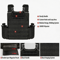 Gilet tactique multifonctionnel vendu directement d'usine, résistant à l'usure, imperméable, équipement d'extérieur, ouverture facile, extensible, système Molle