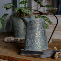 Nouvelle Jarre à Fleurs en Métal Galvanisé Style Ferme, Motif Vintage Bronze de Noël, Durable, pour Jardin et Décoration Intérieure, Cadeau 2022