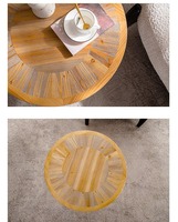 Table à thé en bois de style Wabi Sabi, table ronde créative, table basse en bois massif pour salon, tables d'appoint