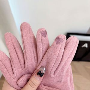 De Fluff Mouth Women's <b>Gloves</b> Cold protection Fleece-lined Thick Windproof Touch Screen Outdoor Keep Warm Full <b>Finger</b> - Product Image 3