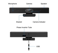 Webcam USB 4K Hd Ptz Kamera Perbesaran Sistem Kamera Ruang Konferensi Video Semua Dalam Satu dengan Speaker dan Mikrofon