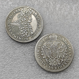 Monedas conmemorativas de estilo antiguo del taler austriaco de 1695, 1693, 1696, 1698, regalos, decoración del hogar - Product Image 1