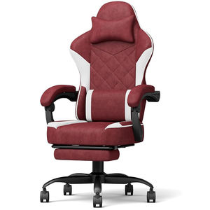 2025 pas cher coloré blanc inclinable Gamer chaise rgb Massage PC chaise de jeu en cuir PU prédateur chaise de course avec repose-pieds - Product Image 1