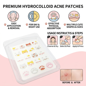 Parches Hidrocoloides para el Acné con Diseño de Gato, Absorción Profunda, <span class=keywords><strong>Curación</strong></span> Rápida, Protección Diurna y Nocturna - Product Image 6