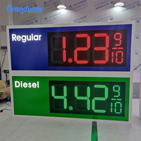 Precio de gas digital de 24 pulgadas, señal LED, crédito en efectivo, precio de gas, señalización LED con control remoto