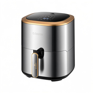 Grande capacité 5.1-6.0L Friteuse à air moderne électrique numérique intelligente en plastique Protection contre la surchauffe de la fenêtre visuelle verte antiadhésive - Product Image 5