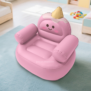 <span class=keywords><strong>Fauteuil</strong></span> Gonflable Enfants Motif Crème Glacée, Siège Souple de Jeu, Chaise Longue Gonflable pour Garçons et Filles - Product Image 1