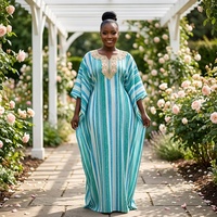 Robe Kaftan Femme de Haute Qualité, Style Boubou Africain, Longue, Respirante, en Dentelle, Anti Ankara, pour Soirée, Grande Taille, Été