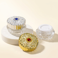 Pot de crème pour les yeux givré de luxe au design élégant, série de pots en acrylique à paroi épaisse, 5g 10g 15g 20g 25g 30g