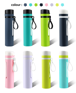 Bouteille d'eau pliable en silicone pour le sport, logo personnalisé, gourde de sport écologique, bouteille pliable en silicone pour le vélo - Product Image 2