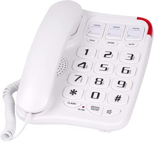 Téléphone à gros boutons pour les personnes âgées-Téléphone fixe-Composition à une touche pour les malvoyants Sonnerie amplifiée avec haut-parleur - Product Image 1
