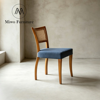 Chaises de salle à manger modernes en velours pour restaurant et café, fauteuils d'appoint rétro en bois de chêne massif pour hôtel et mariage