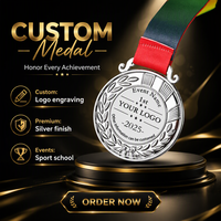 Médaille de récompense en laiton 3D personnalisée avec relief, médaille de compétition en métal gravée avec ruban pour événements sportifs, imprimée en typographie par la marque KQ