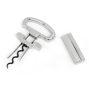 Sacacorchos de Vino Tinto Vintage de Envío Rápido, Destapador de Vino Metálico, Estuche de Aleación de Zinc Negro, Abridor de Botellas de Dos Puntas - Product Image 3