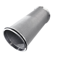 Tabung Filter Berlubang Lapis Ganda Sintered Ss304 316L 1 5 10 25 50 100 200 300 Mikron yang Dapat Disesuaikan untuk Filtrasi Air dan Minyak