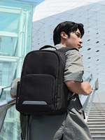 Sac à dos pour ordinateur portable de style vintage avec fermeture à glissière Sac de voyage et d'affaires étanche Doublure en polyester Compartiment pour ordinateur portable