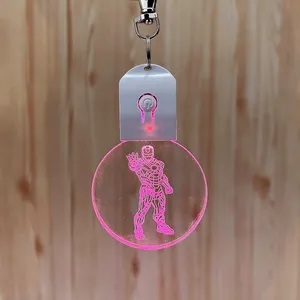 New Product LED keychain rechargeable battery acrylic led keychain