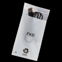 Sacs en plastique imprimés sur mesure, à ouverture plate, givrés, petits sachets CPE, emballages pour accessoires de téléphone