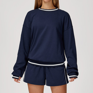 Felpe Pullover a maniche lunghe da donna con cappuccio camicie a girocollo abiti autunnali da ragazza per adolescenti <span class=keywords><strong>vestiti</strong></span> invernali - Product Image 3