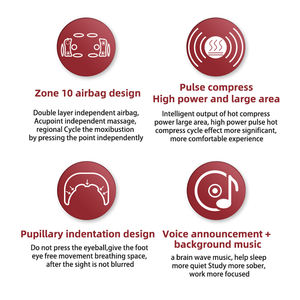 Masajeador de ojos portátil con calor Terapia de presión de aire frío caliente Relajante de ojos inteligente Máquina de equipo de cuidado de ojos eléctrica recargable - Product Image 3