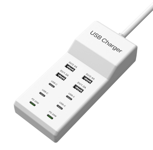 USB C Trạm Sạc 50W-100W 10 cổng sạc Hub với 6 USB-C & 55W Máy tính để bàn Dock OTP điện pin sạc Dock - Product Image 2