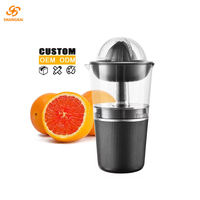 Draadloze elektrische mini citruspers voor huishoudelijk gebruik, USB oplaadbaar, OEM ODM keukenaccessoires voor fruit.