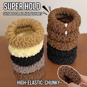 Élastique à cheveux épais et très élastique, sans couture, en forme de boucle de serviette, style Popcorn, pour queue de cheval, accessoire capillaire avec breloque porte-bonheur moelleuse de style chinois - Product Image 1