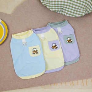 Ropa para perros Primavera Verano Ropa fina para mascotas Gato <span class=keywords><strong>Bichon</strong></span> Transpirable Perros pequeños Fabricante 25 Bolsillo Oso Camiseta - Product Image 1