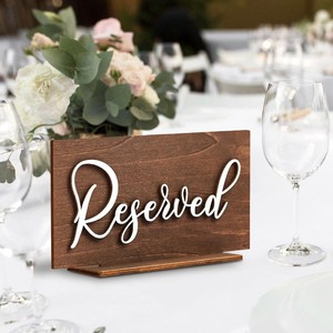 Panneau de table rectangulaire en bois massif fait main pour décoration de mariage - Product Image 1