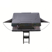 Tente de toit rigide imperméable pour le camping en plein air, l'aventure en tout-terrain, tente de toit en aluminium et fibre de verre avec échelle