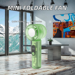 <b>USB</b> Rechargeable Handheld <b>Mini</b> Cooler <b>Fan</b> Portable Foldable Design Personal Travel Office Desk Outdoor Household Car Brushless - Product Image 2