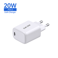 Pengisi Daya Dinding USB C Cerdas Tommox 20W Output Power dengan Teknologi OTG, Proteksi OVP OCP, Material GAN, dan Pengisian Cepat PD 3.0