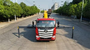 Grúa telescópica hidráulica Foton 4x2 de 8, 10 y 12 toneladas montada en camión con caja de carga para construcción, la más vendida - Product Image 2