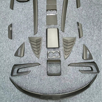 Panneaux en Fibre de Carbone Sèche pour Tesla Model Y Juniper 2025 avec Aileron, Couvre-Tableau de Bord et Protections de Console, Accessoires Intérieurs en Carbone