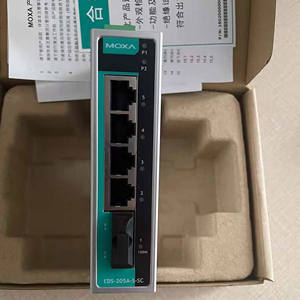Mt-Moxa DS-205A-S-SC สวิตช์อุตสาหกรรมแบบไม่ต้องจัดการ 5 พอร์ต 4x10/100 RJ45 + 1x100BaseFX โหมดเดี่ยว SC, 12/24/48VDC แบบสำรองข้อมูล - Product Image 2