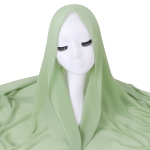 Pañuelo de Cabeza de Chifón Perlado de Poliéster Disponible en 86 Colores, Velo para Mujer, Bufanda de Verano, Venta al Por Mayor - Product Image 5