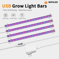 Lampu Tanam USB 5V Berbahan Aluminium, Dapat Diredupkan, Spektrum Putih 660nm 450nm untuk Tanaman Sukulen, Sayuran, Herbal, dan Bunga Dalam Ruangan