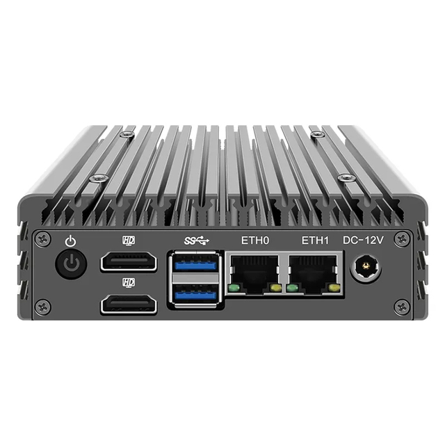 12th Gen Micro Firewall Computer X86 P5 In-tel I3 N355 N305 N150 N100 DDR5 2xi226-V 2.5G LAN Fanless Mini PC Proxmox Server Host