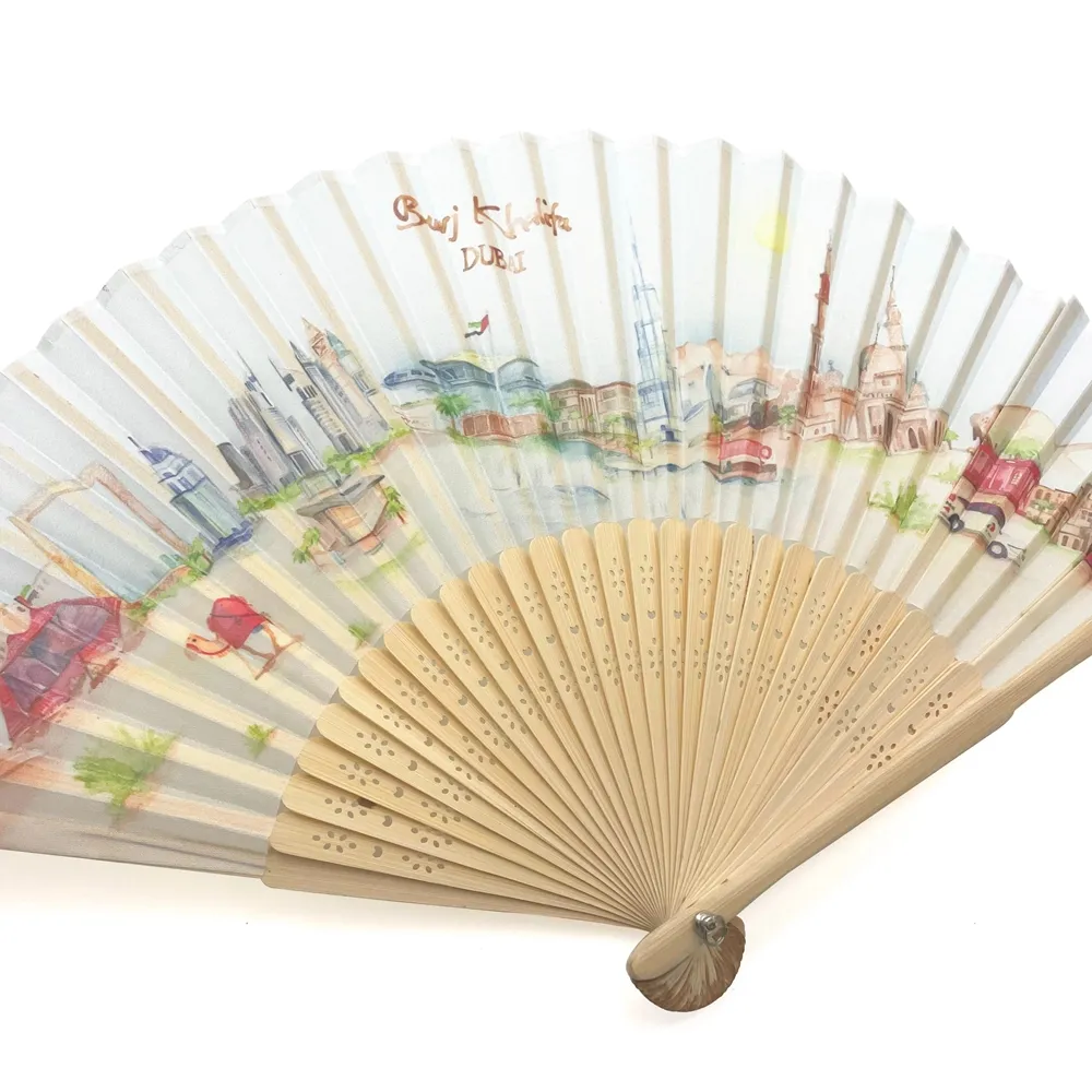 Engraved Hand Fan With Organza Bag Colombian Folding Wedding Personalized Fans Traditional Gifts Bamboo Souvenirs Wedding Fans